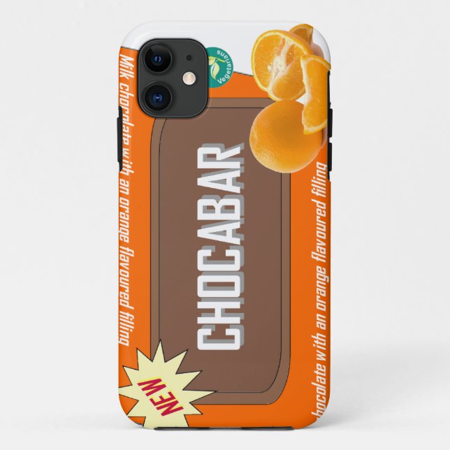 Capa Para iPhone Da Case-Mate Barra de chocolate (laranja) (Verso)