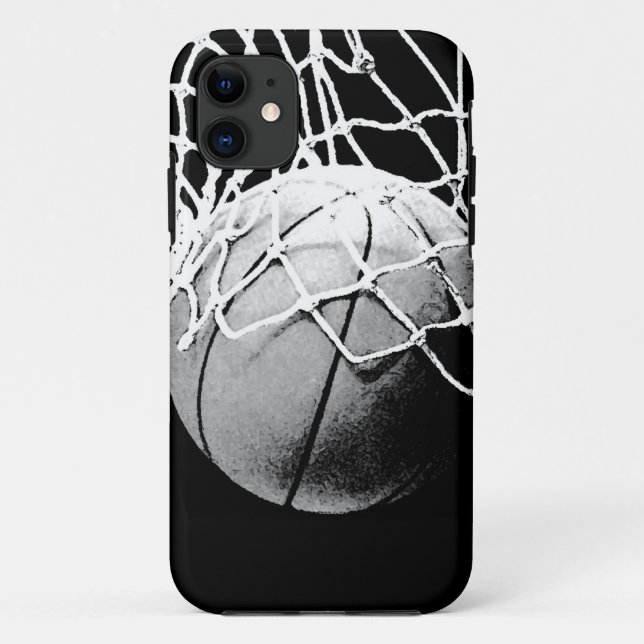 Capa Para iPhone Da Case-Mate Basquete preto e branco (Verso)