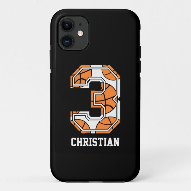 Capa Para iPhone Da Case-Mate Basquetebol personalizado número 3 (Verso)