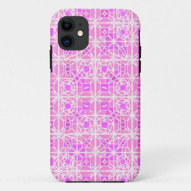 Capa Para iPhone Da Case-Mate Batik Tribal - tons de rosa e orquídea (Verso)