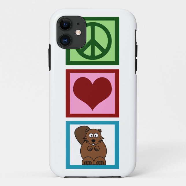 Capa Para iPhone Da Case-Mate Beavers do Amor pela Paz (Verso)