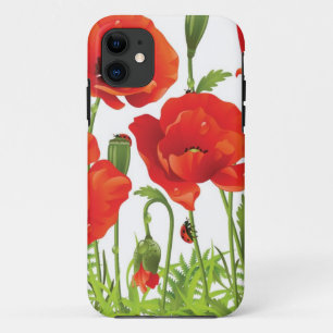 Capa Para iPhone Da Case-Mate Beira horizontal com papoila vermelha