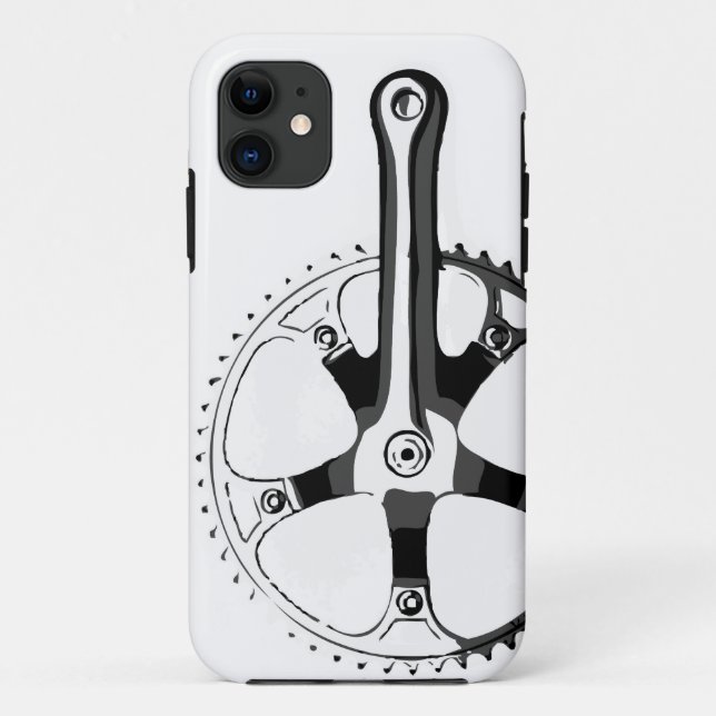 Capa Para iPhone Da Case-Mate Bicicleta Crankset - preto no branco (Verso)
