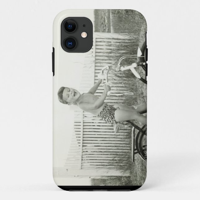 Capa Para iPhone Da Case-Mate Bicicleta da equitação da menina (Verso)