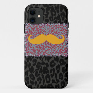 Capa Para iPhone Da Case-Mate bigode amarelo e impressão leopardo