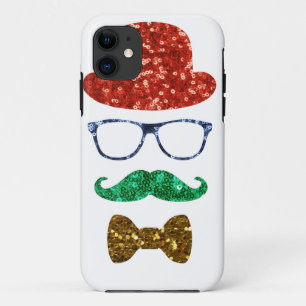Capa Para iPhone Da Case-Mate bigode do hipster do Natal