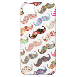 Capa Para iPhone Da Case-Mate Bigodes coloridos femininos engraçados dos padrões