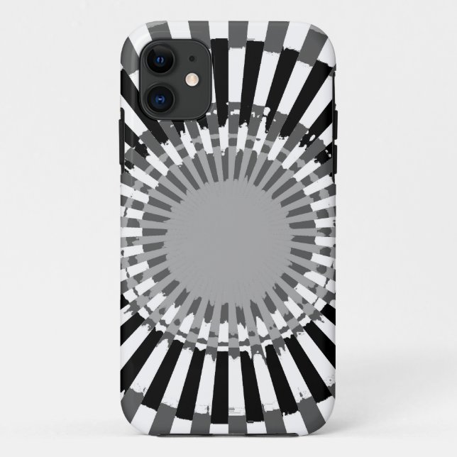 Capa Para iPhone Da Case-Mate Black White Funky Strips Sem Olhos Gráfico (Verso)