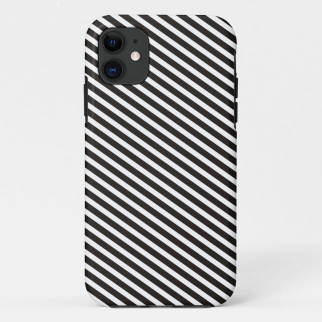 Capa Para iPhone Da Case-Mate Black & White Stripes - preto (Verso)