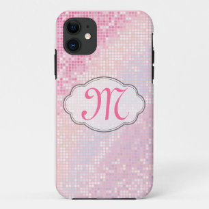 Capa Para iPhone Da Case-Mate Bling Glitter Girly Pink Monograma IPHONE 5 Caso