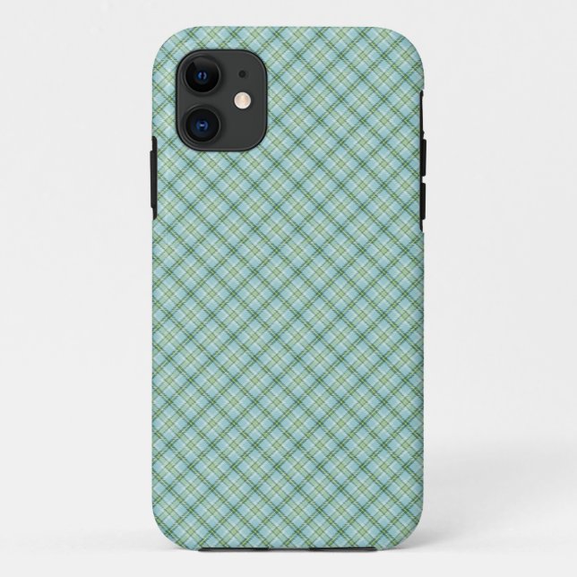 Capa Para iPhone Da Case-Mate Blue Green Tartan (Verso)