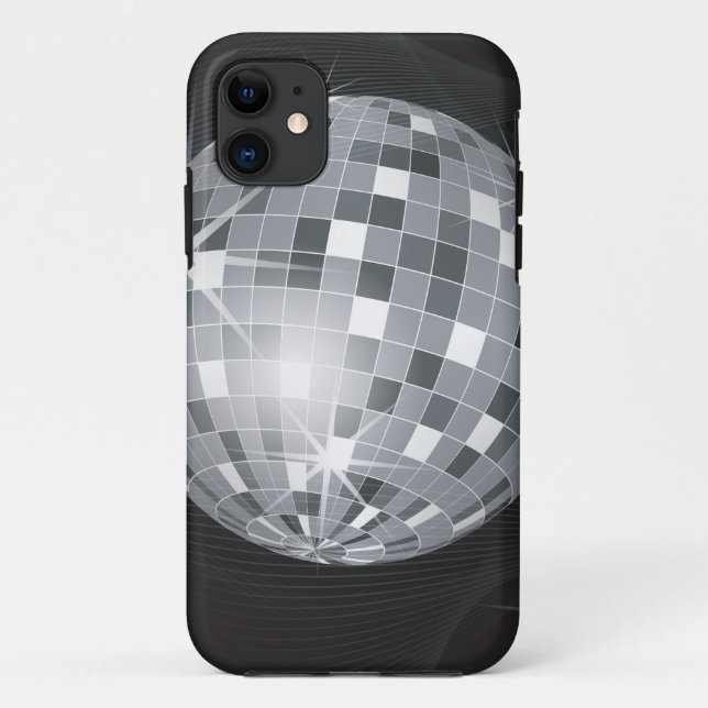 Capa Para iPhone Da Case-Mate bola de disco prateado (Verso)