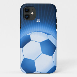 Capa Para iPhone Da Case-Mate Bola de Futebol Azul Personalizada (Futebol)