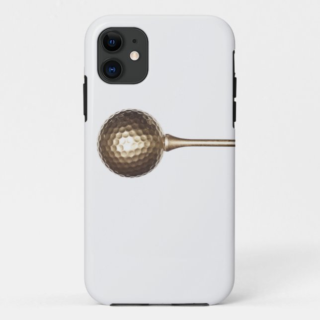Capa Para iPhone Da Case-Mate Bola de golfe Dourado e T (Verso)