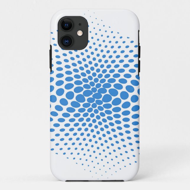 Capa Para iPhone Da Case-Mate Bolinhas azuis em branco (Verso)