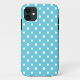Capa Para iPhone Da Case-Mate Bolinhas brancas chic em turquesa