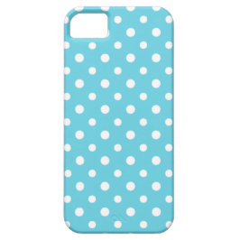 Capa Para iPhone Da Case-Mate Bolinhas brancas chic em turquesa