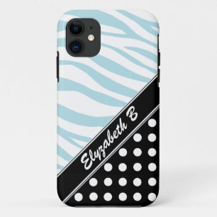 Capa Para iPhone Da Case-Mate Bolinhas Negra Azul Zebra Impressão iPhone 5 Case