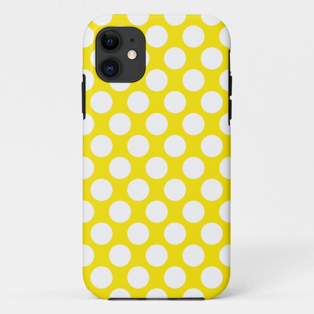 Capa Para iPhone Da Case-Mate Bolinhas no amarelo (Verso)