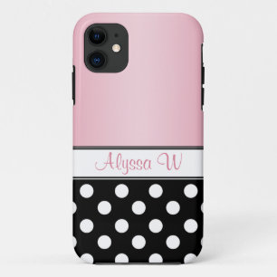 Capa Para iPhone Da Case-Mate Bolinhas Preta - Caixa do iPhone 5 Rosa
