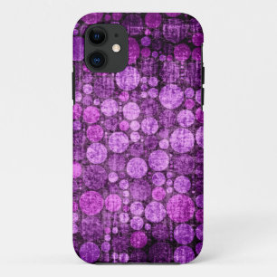 Capa Para iPhone Da Case-Mate Bolinhas Retro Roxas Grunge Vintage