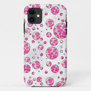 Capa Para iPhone Da Case-Mate Bolinhas rosa e branco