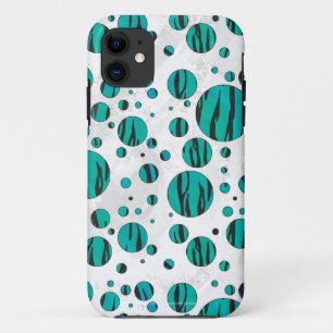 Capa Para iPhone Da Case-Mate Bolinhas Tigre Impressão Preto e Teal