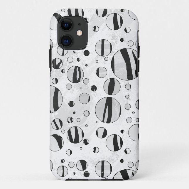 Capa Para iPhone Da Case-Mate Bolinhas Tigre Preto e Branco (Verso)