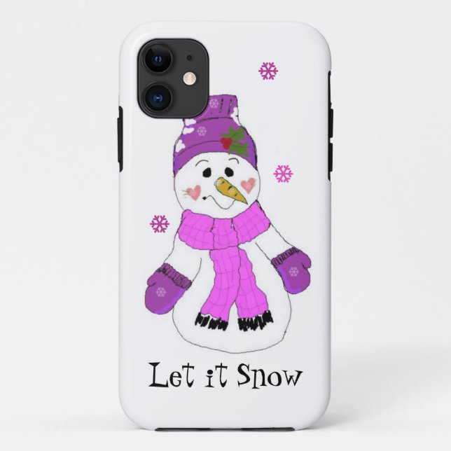 Capa Para iPhone Da Case-Mate Boneco de Neve Deixe Nevar (Verso)