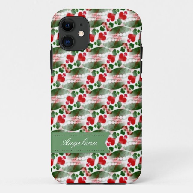 Capa Para iPhone Da Case-Mate Bonito Red Love Hearts Pattern iPhone 5 Case (Verso)