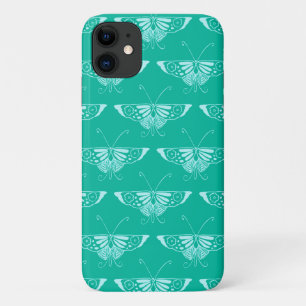 Capa Para iPhone Da Case-Mate Borboleta Deco estilizada - turquesa e aqua