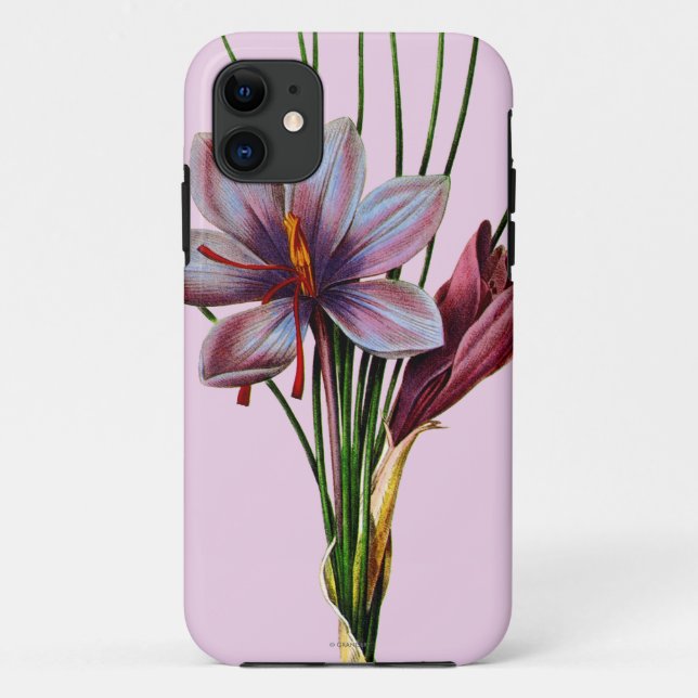 Capa Para iPhone Da Case-Mate Botânica: Açafrão (Verso)