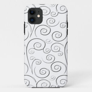 Capa Para iPhone Da Case-Mate Branco sobre espirais brancas