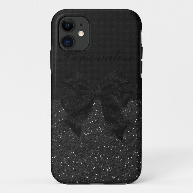 Capa Para iPhone Da Case-Mate Brilho & arco pretos personalizados (Verso)