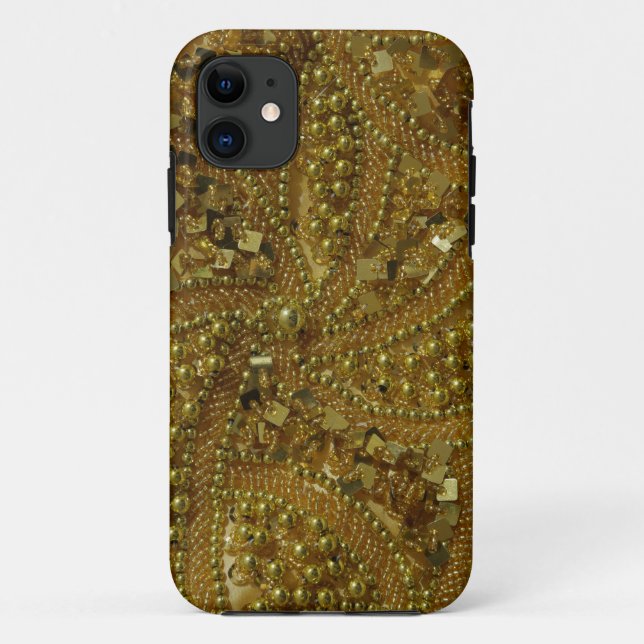 Capa Para iPhone Da Case-Mate Brilho bling Dourado & pérolas (Verso)