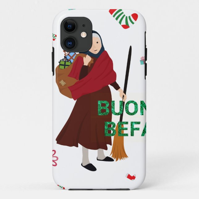 Capa Para iPhone Da Case-Mate bruxa de natal buona Befana (Verso)