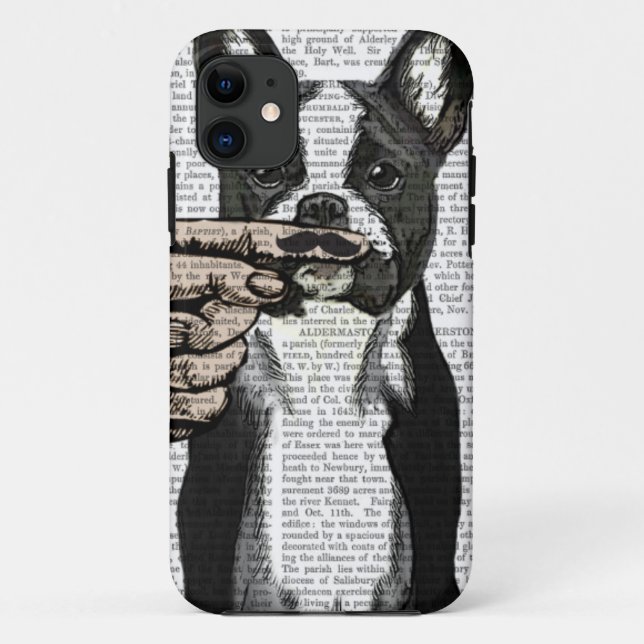 Capa Para iPhone Da Case-Mate Bulldog francês e bigode dedo (Verso)