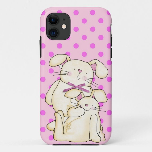 Capa Para iPhone Da Case-Mate Bunnies a Rosa (Verso)