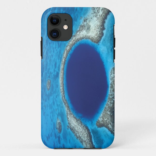 Capa Para iPhone Da Case-Mate CA, Belize. Vista aérea do Blue Hole (diâmetro (Verso)