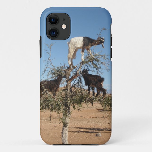 Capa Para iPhone Da Case-Mate Cabras engraçadas numa árvore (Verso)