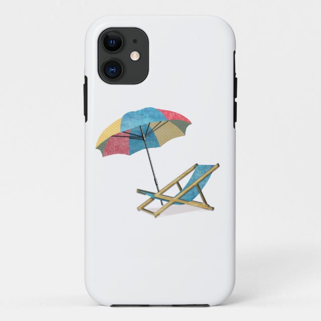 Capa Para iPhone Da Case-Mate Cadeira e guarda-chuva de praia (Verso)