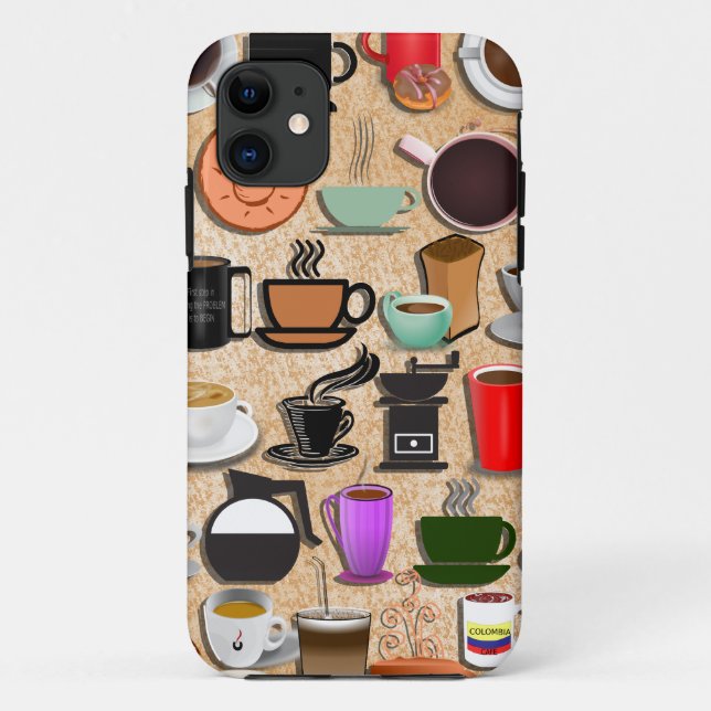 Capa Para iPhone Da Case-Mate Café Mugs em Creme (Verso)