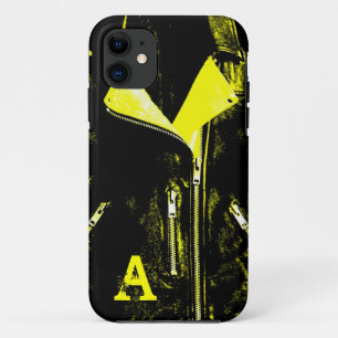 Capa Para iPhone Da Case-Mate Caixa amarela do iPhone 5 do monograma do casaco