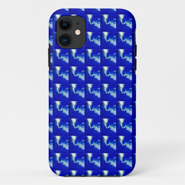 Capa Para iPhone Da Case-Mate caixa branca azul (Verso)
