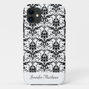 Capa Para iPhone Da Case-Mate Caixa branca preta do iphone 5 da cor damasco do