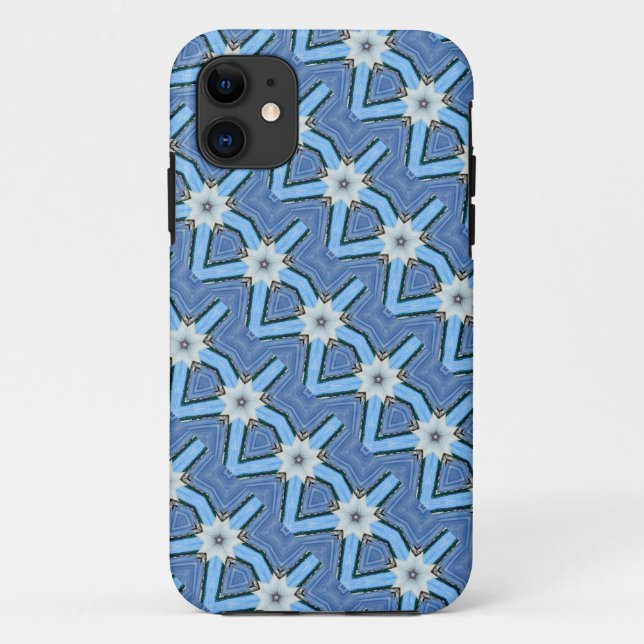 Capa Para iPhone Da Case-Mate caixa de desenho da flor branca diagonal (Verso)