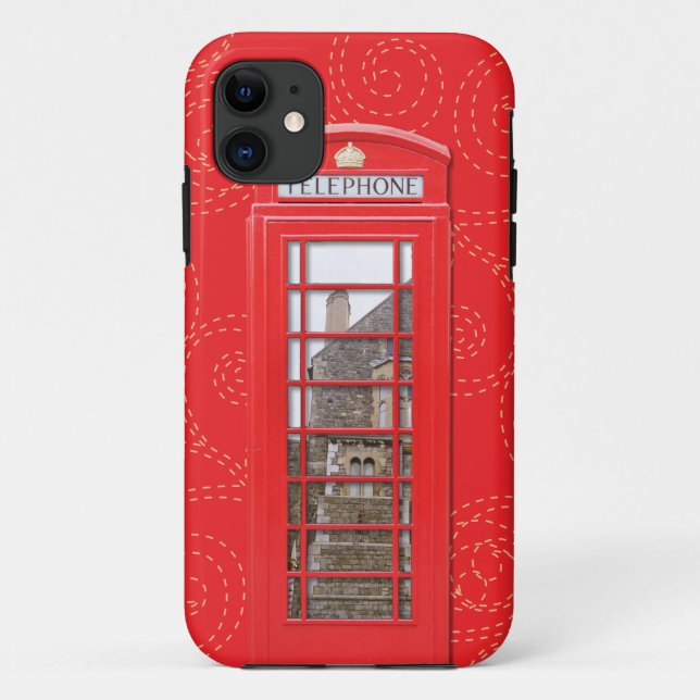 Capa Para iPhone Da Case-Mate Caixa de Telefone Vermelho Britânico iPhone Galaxy (Verso)