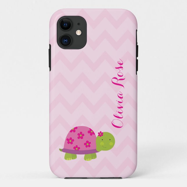 Capa Para iPhone Da Case-Mate Caixa Iphone5 personalizada da tartaruga rosa (Verso)