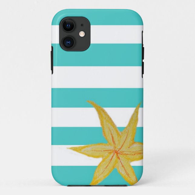 Capa Para iPhone Da Case-Mate Caixa listrada da flor (Verso)