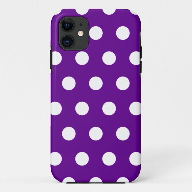 Capa Para iPhone Da Case-Mate Caixa roxa do iPhone 5 das bolinhas (Verso)